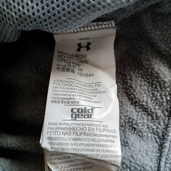 Under Armour Cold Gear Womens Vest Medium Light Gray Full Zip Pockets - Picture 6 of 7